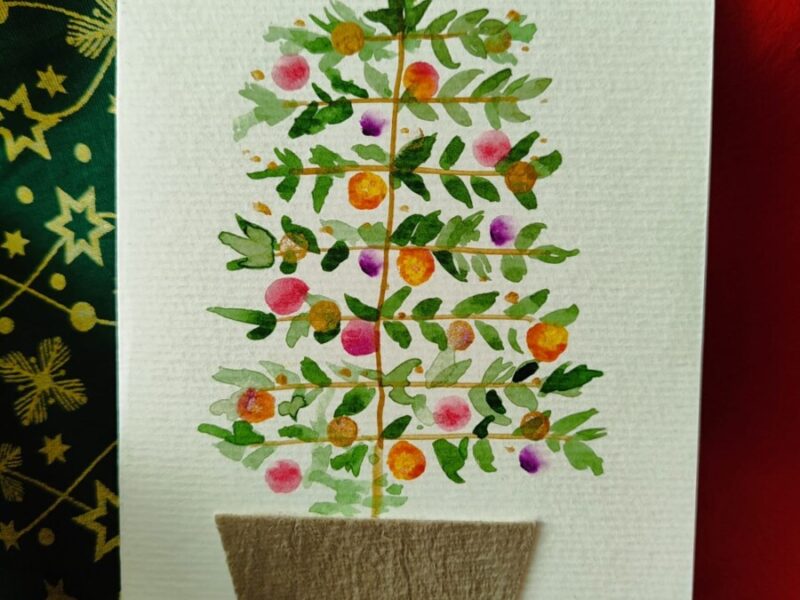 CARTÕES DE NATAL. Todos feitos a mão. Aquarela ou aplicação de tecidos