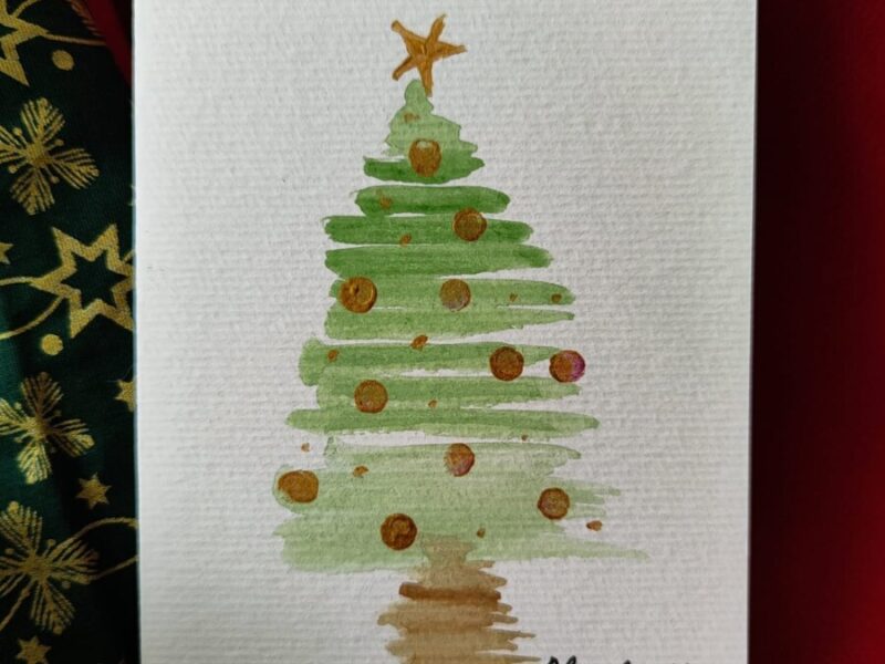 CARTÕES DE NATAL. Todos feitos a mão. Aquarela ou aplicação de tecidos