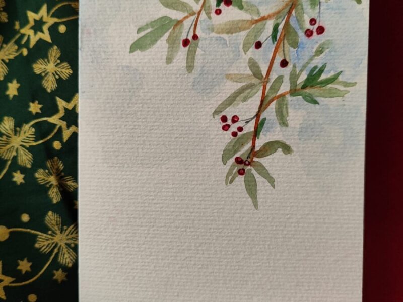 CARTÕES DE NATAL. Todos feitos a mão. Aquarela ou aplicação de tecidos