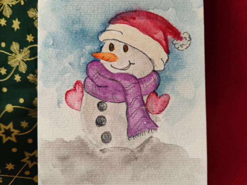 CARTÕES DE NATAL. Todos feitos a mão. Aquarela ou aplicação de tecidos