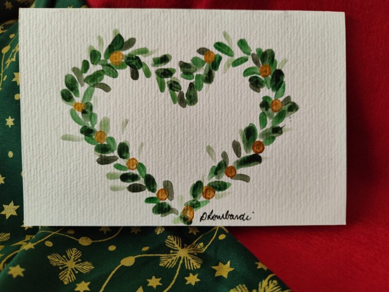 CARTÕES DE NATAL. Todos feitos a mão. Aquarela ou aplicação de tecidos